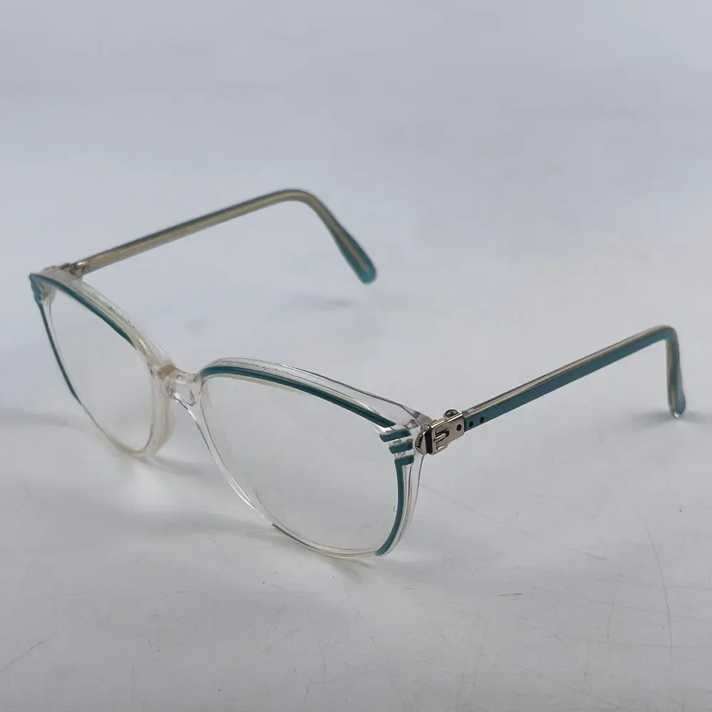 Grasset Bijou Women Eyeglasses Frame Clear Blue Plastic Cat Eye Full Rim 57-17mm